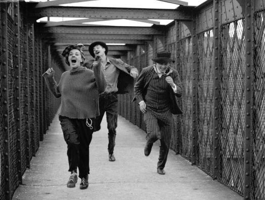 Jules et Jim de FrancoisTruffaut avec Jeanne Moreau, Henri Serre et Oskar Werner 1961